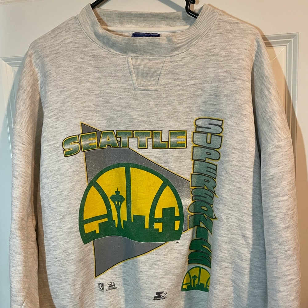Vintage starter seattle SuperSonics nba crewneck sweatshirt